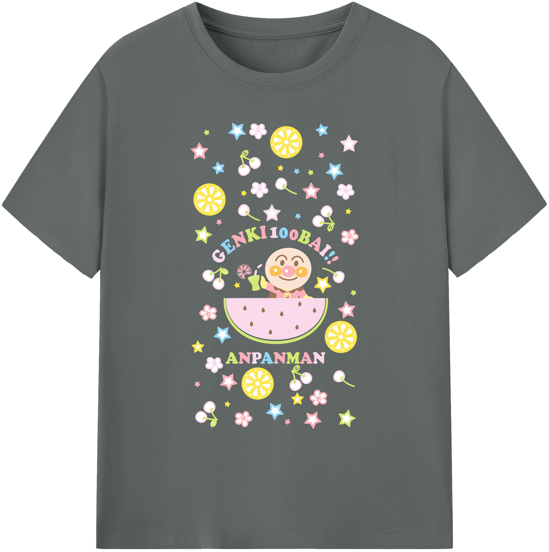 （画像用） アンパンマン Anpanman 綿100％ メンズ半袖Tシャツ｜肌触りやわらか＆通気性